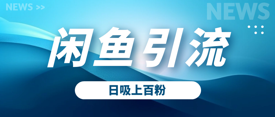 闲鱼引流玩法，日吸上百粉 - 金米资源网-金米资源网